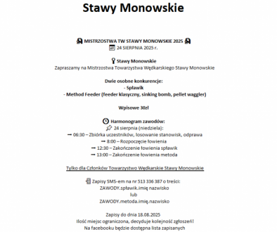 ogloszenie mistrzostwa