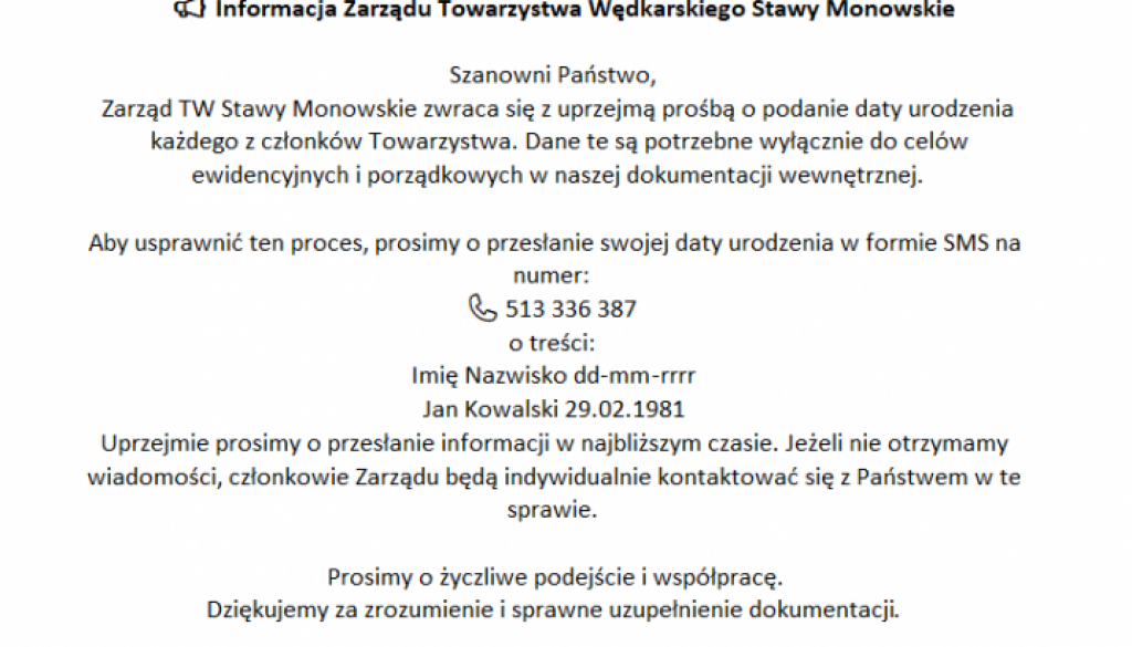 ewidencja ogloszenie