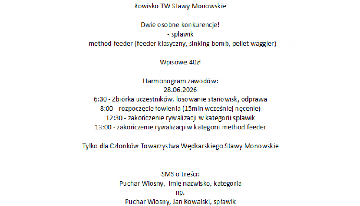 puchar wiosny czerwiec